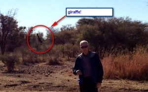 Steve with a Giraffe in Botzwana